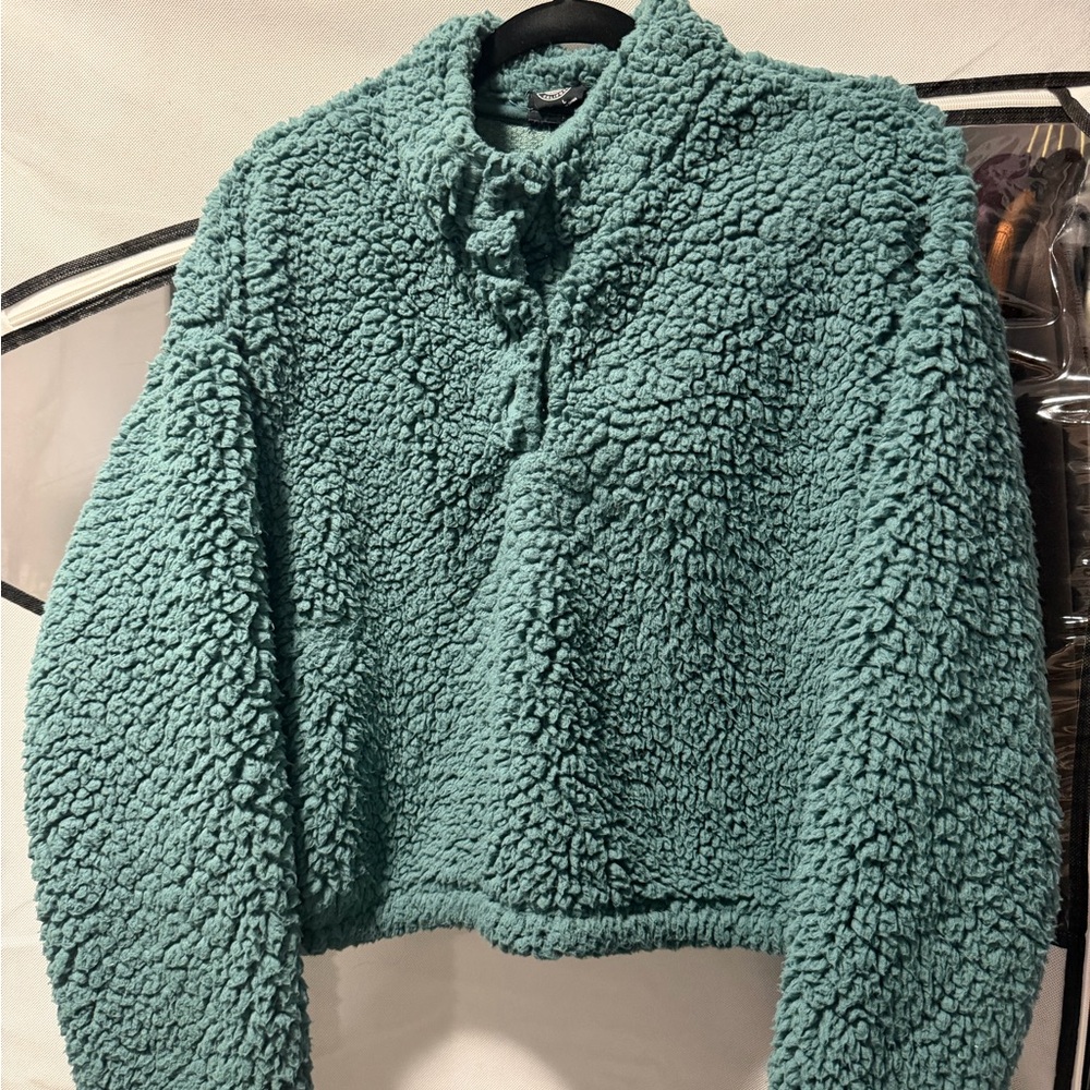 PacSun Teal Sherpa Jacket
